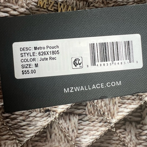MZ WALLACE jute metro pouch NWT - Picture 9 of 9